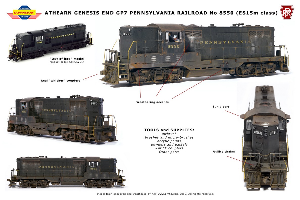 EMD GP7 ES15m class - PRRHO.com Model Trains